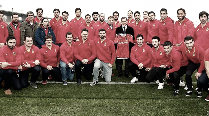 La selección española de rugby visita Valdebebas