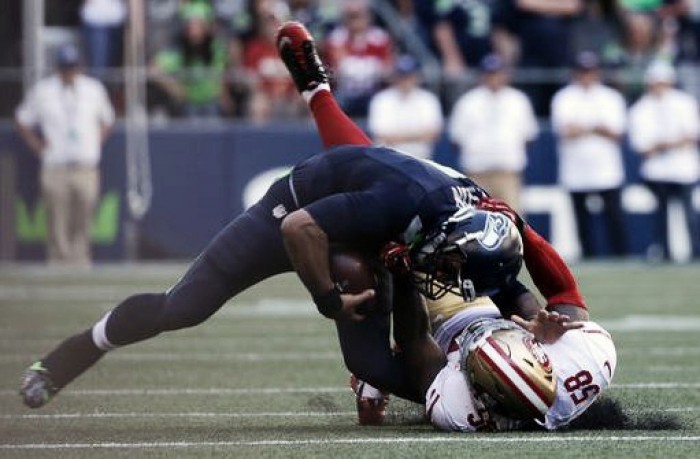 Seattle Seahawks quarterback Russell Wilson has MCL sprain