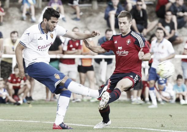 El Real Zaragoza se impone por la mínima a Osasuna en su penúltimo amistoso