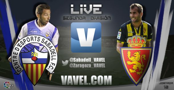 Resultado CE Sabadell - Real Zaragoza en la 18ª jornada de la Liga Adelante (1-0)