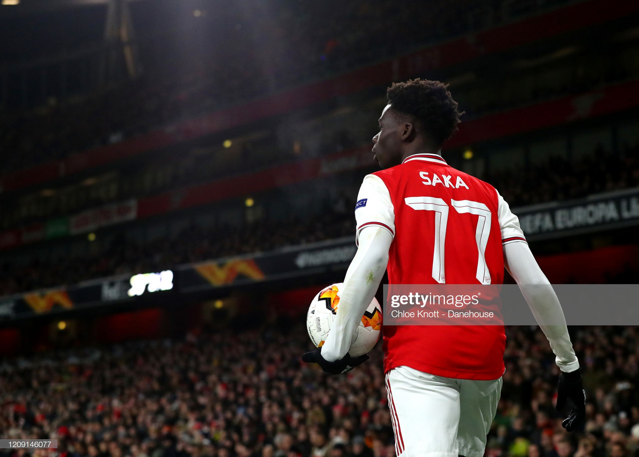 Saka staking his claim for a place in Southgate's squad