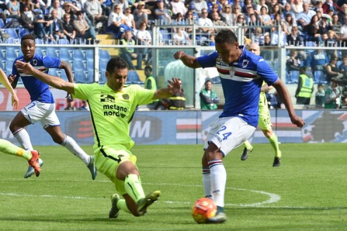 Risultato Hellas Verona - Sampdoria, Serie A 2015-16 (0-3): Soriano, Cassano, Lazaros