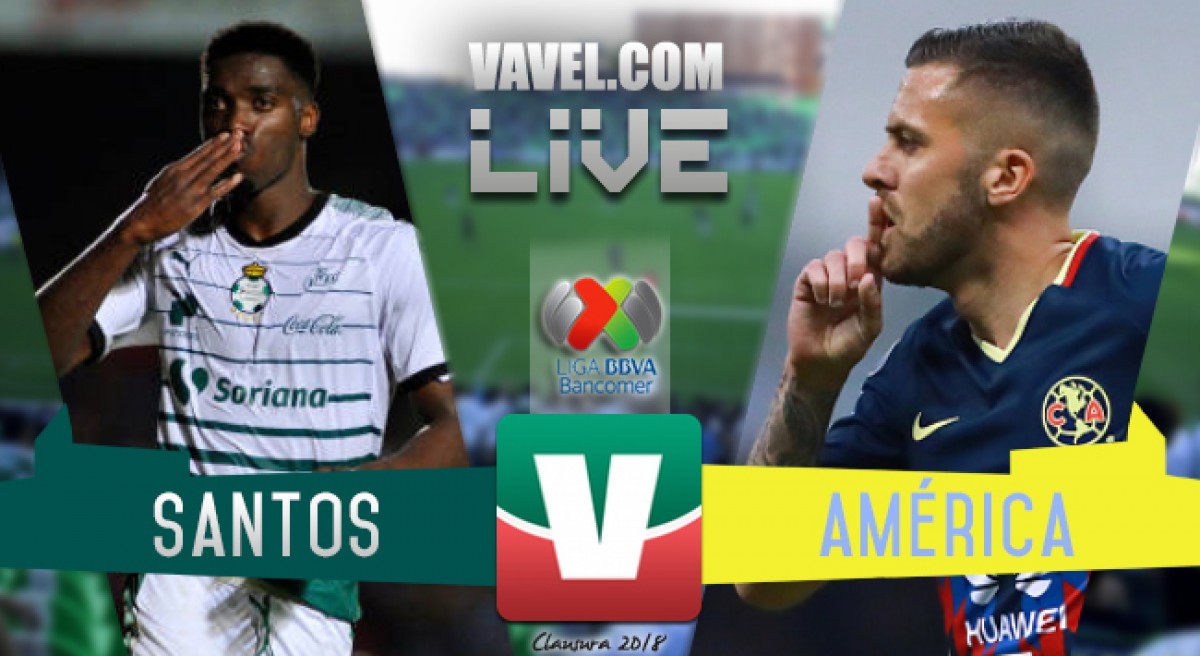 Goles del partido Santos Laguna vs América en Liga MX 2018 (4-1) Goles del partido Santos Laguna vs América en Liga MX 2018 (4-1)