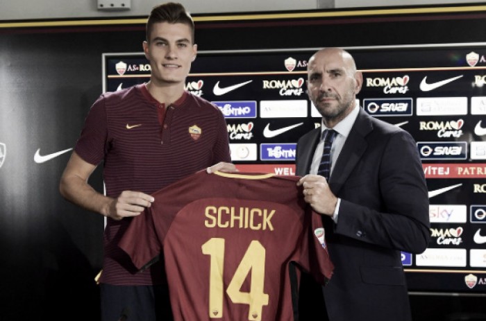 Apresentado, tcheco Schick vê Roma no mesmo nível da Juventus: "Não há diferenças"