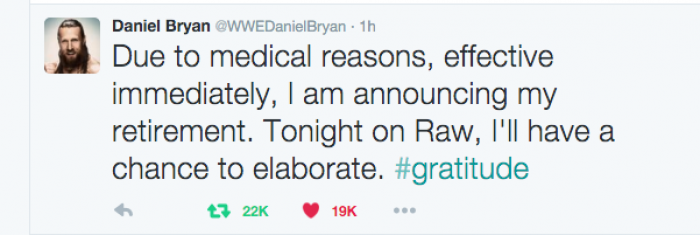 Daniel Bryan Retirement Announcement: Fan Reaction