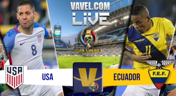 Score USA vs Ecuador in Copa America Centenario Quarterfinal (2-1)