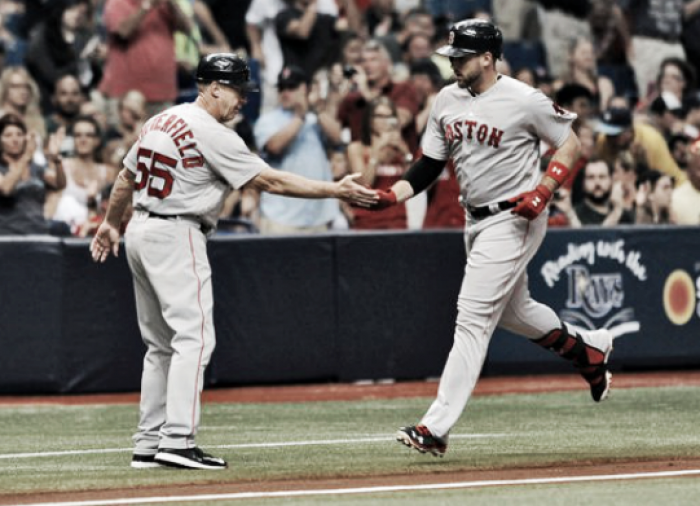 Travis Shaw's big night leads Boston Red Sox to 8-2 win over Tampa Bay Rays