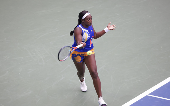 US Open: Sloane Stephens keeps her cool in victory over Olga Govortsova