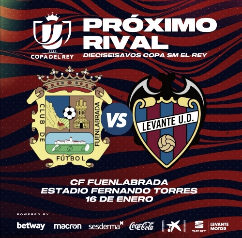 El Levante se verá las caras con el Fuenlabrada en los dieciseisavos El Levante se verá las caras con el Fuenlabrada en los dieciseisavos