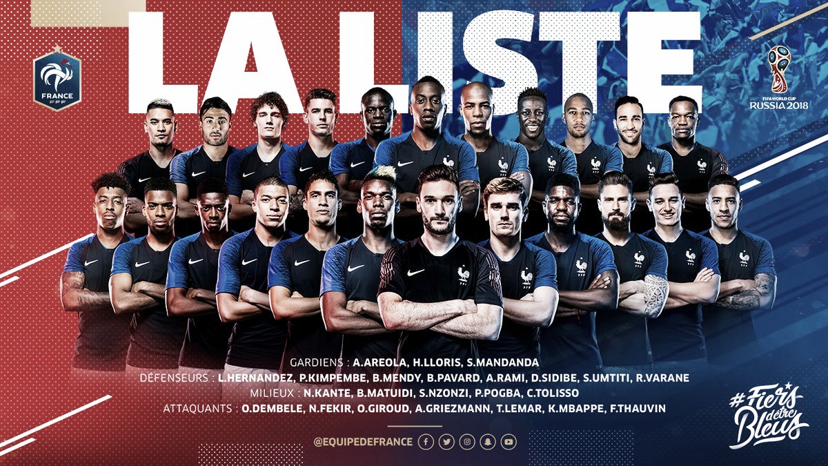 Liderados por Griezmann e Mbappé, França anuncia lista de convocados para Copa do Mundo
