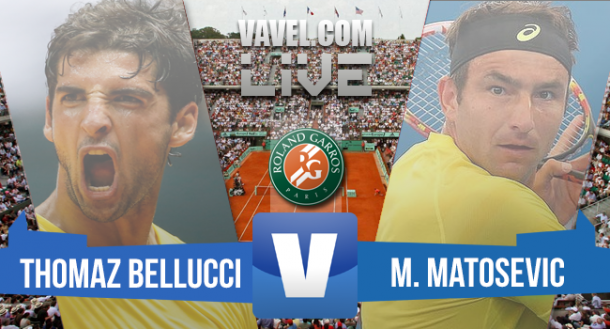 Thomaz Bellucci x Marinko Matosevic pelo Grand Slam de Roland Garros (3-0)