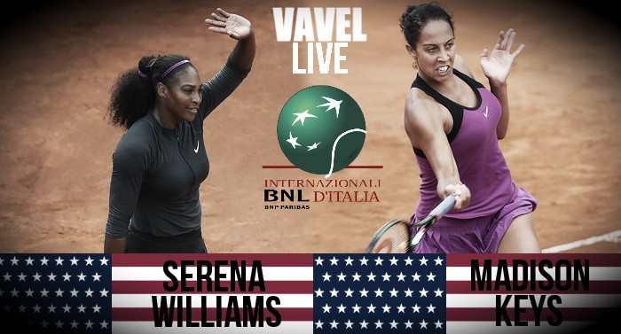 Serena Williams - Madison Keys, finale del Masters di Roma 2016 (2-0)