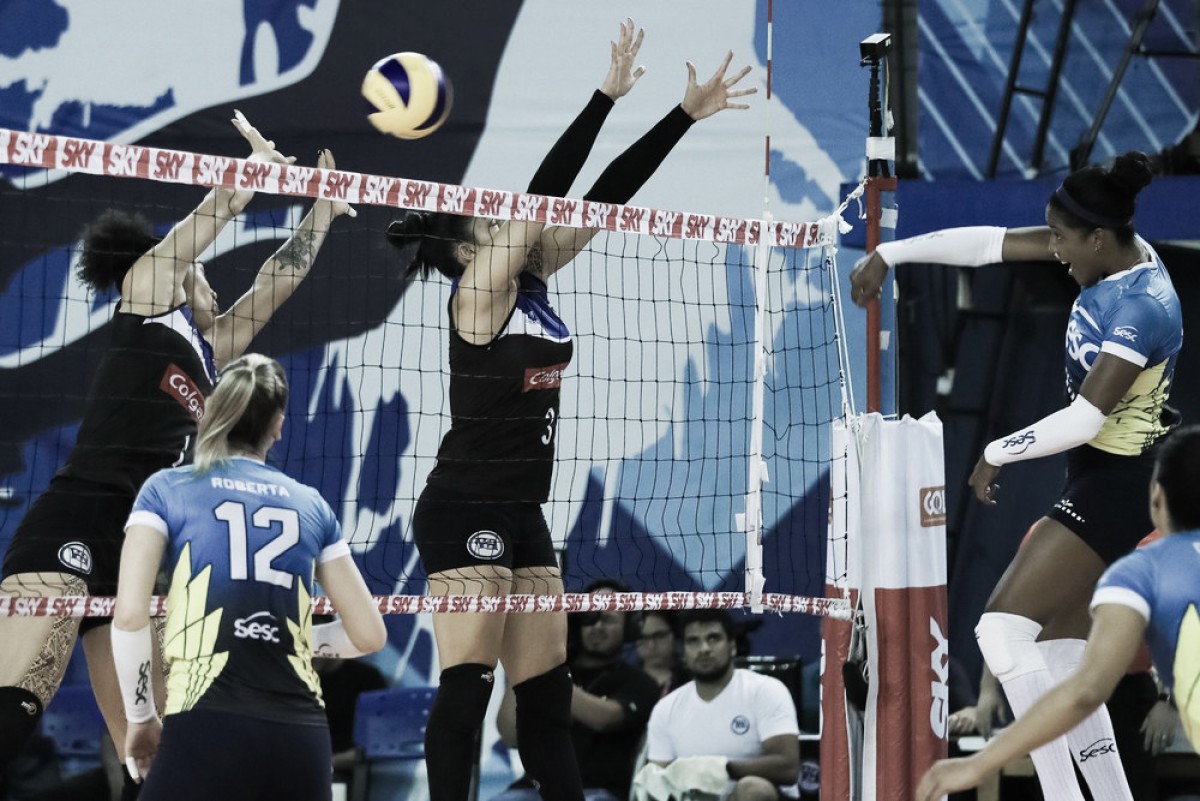 Decidindo no quinto set, Sesc RJ supera Pinheiros e se aproxima da semifinal na Superliga Decidindo no quinto set, Sesc RJ supera Pinheiros e se aproxima da semifinal na Superliga