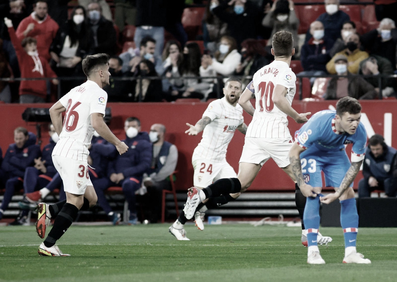 Sevilla se consolida na briga pelo título de LaLiga ao vencer Atlético de Madrid