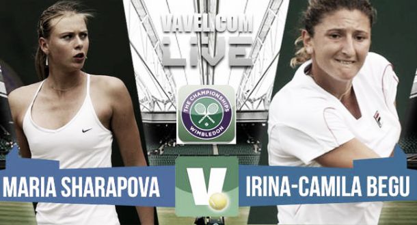 Resultado María Sharapova - Irina-Camelia Begu en Wimbledon 2015 (2-0)