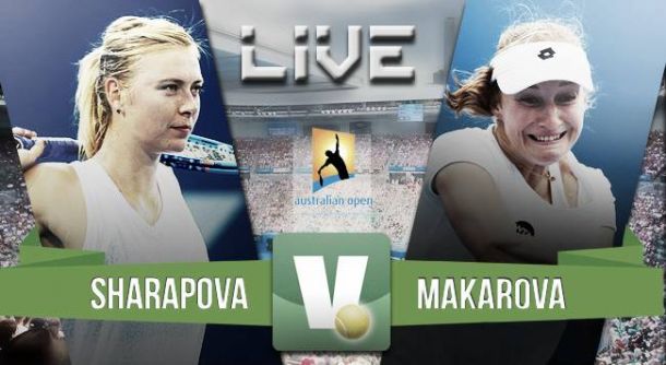 Resultado Ekaterina Makarova - Maria Sharapova en el Open de Australia 2015 (0-2)