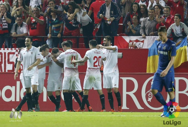 El Sevilla arroya a un Getafe irreconocible