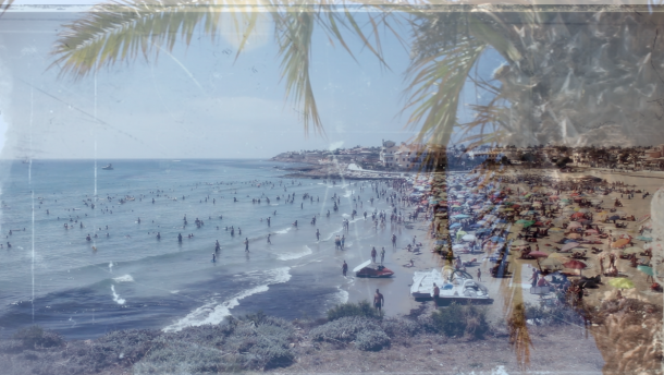 La playa irradia estilo