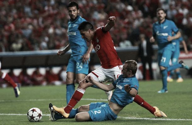 Em jogo com participação direta de brasileiros, Zenit vence o Benfica no Estádio da Luz