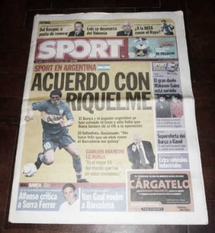 Hace 15 años se confirmaba la venta de Riquelme a Barcelona