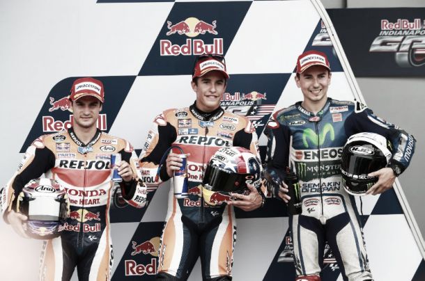 MotoGP, Indianapolis: le dichiarazioni di Márquez, Pedrosa e Lorenzo subito dopo le qualifiche
