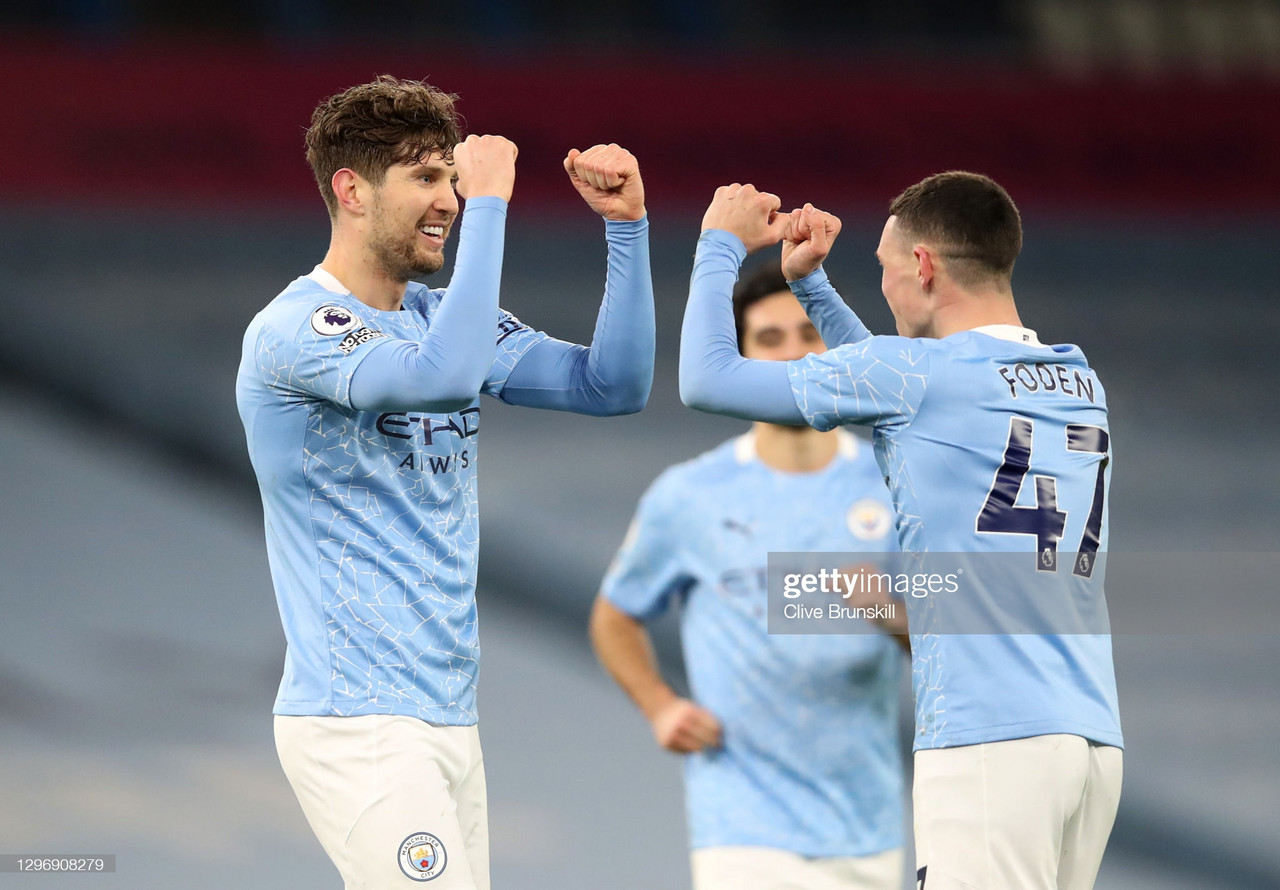 Manchester City 4-0 Crystal Palace - Stones double sends City second