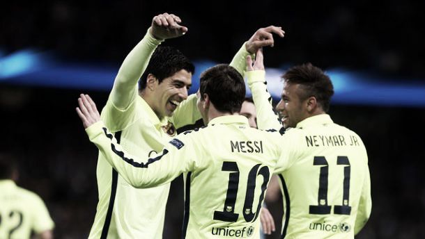 Manchester City 1-2 Barcelona: Suarez brace gives Barcelona win at Etihad