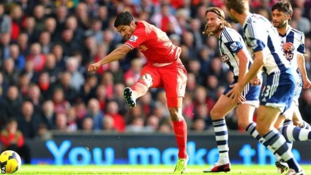 Liverpool - West Brom Match Report: Super Suárez Downs Baggies