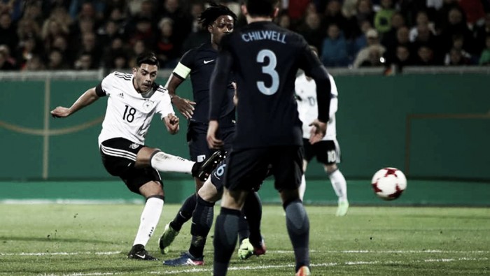 La sub-21 de Inglaterra cayó derrotada en su visita a Alemania