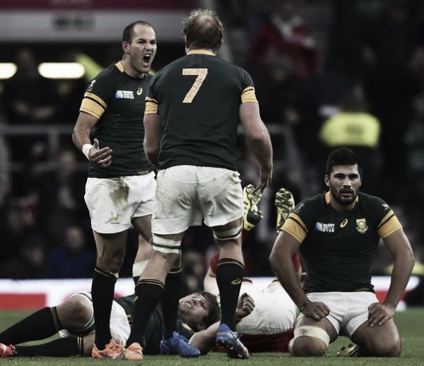 Copa Mundial de Rugby 2015: en un duelo no apto para cardíacos, Sudáfrica venció a Gales y accedió a semifinales