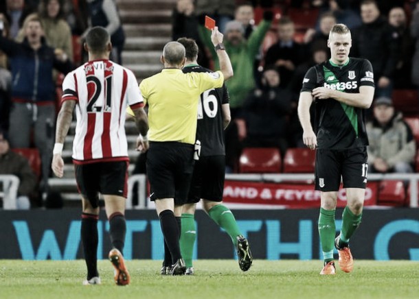 Sunderland 2-0 Stoke City: Shawcross dismissal pivotal as Potters suffer defeat