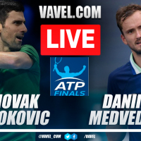 Summary and higlights of Novak Djokovic 2-1 Daniil Medvedev in ATP Finals 