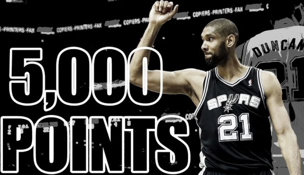 Tim Duncan alcanza los 5.000 puntos en Playoffs