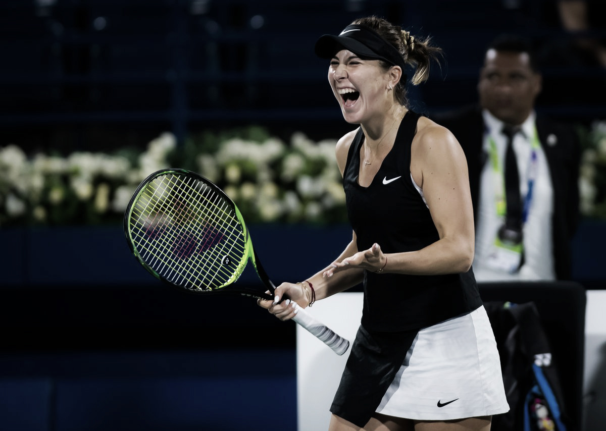 Ela está de volta! Bencic faz tremenda exibição, elimina Halep e avança às semis em Dubai Ela está de volta! Bencic faz tremenda exibição, elimina Halep e avança às semis em Dubai