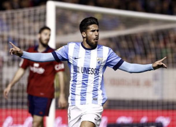 Samuel García: "Es una suerte haber metido el gol 1.200 en la historia del Málaga CF"