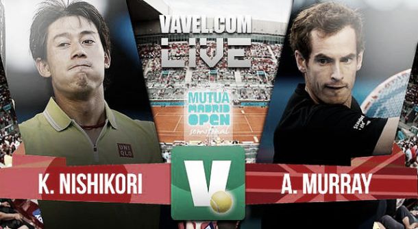 Resultado Kei Nishikori - Andy Murray en las semifinales del Mutua Madrid Open 2015 (0-2)