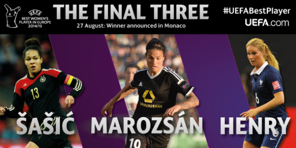 Sasic, Marozsán y Henry, candidatas a mejor jugadora de Europa
