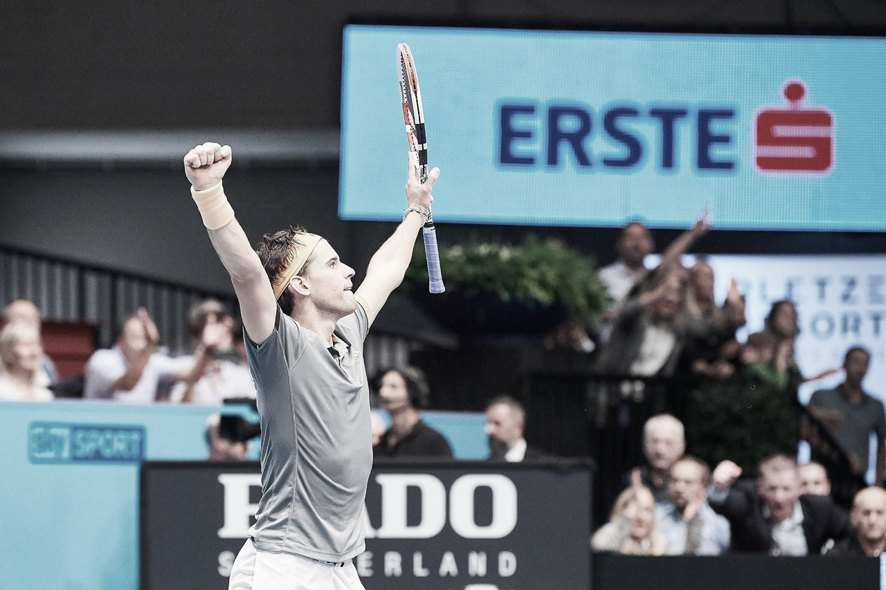 Thiem
vira contra Schwartzman em Viena e conquista quinto título no ano Thiem
vira contra Schwartzman em Viena e conquista quinto título no ano