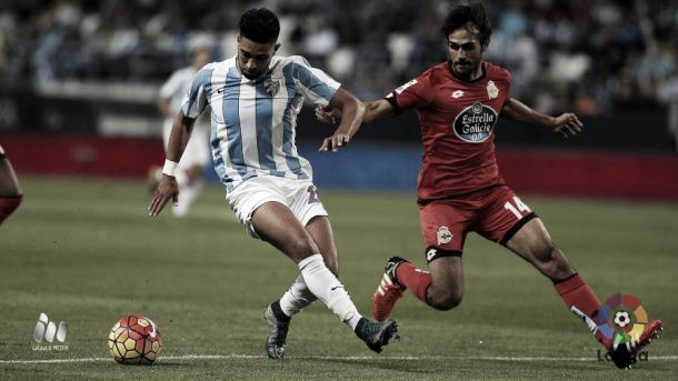 El Málaga no dejó arrancar al Deportivo