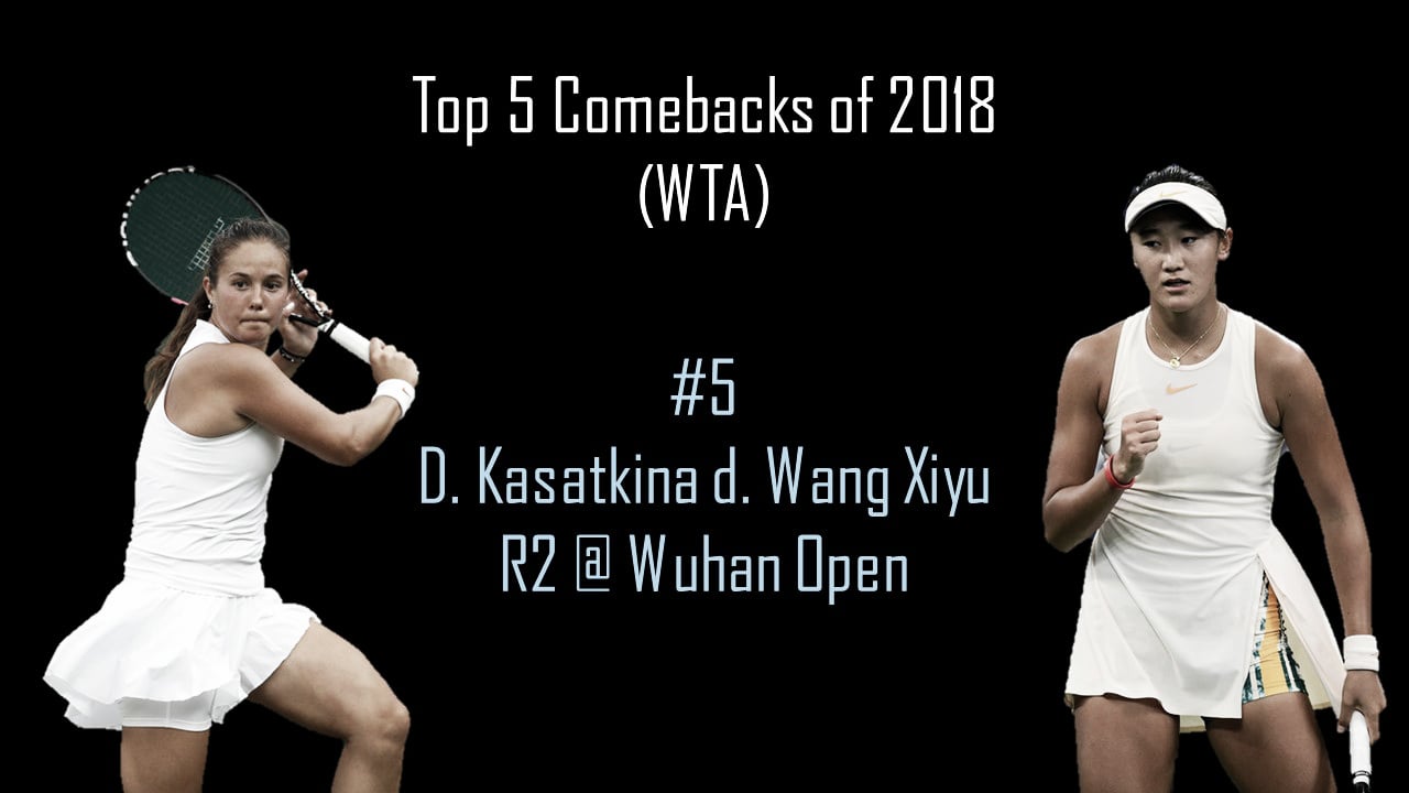 WTA Top 5 Comebacks of 2018: #5 Daria Kasatkina steers to an improbable victory over young starlet Wang Xiyu in Wuhan