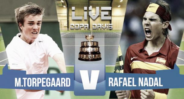 Resultado Mikael Torpegaard - Rafa Nadal en Copa Davis 2015 (0-3)
