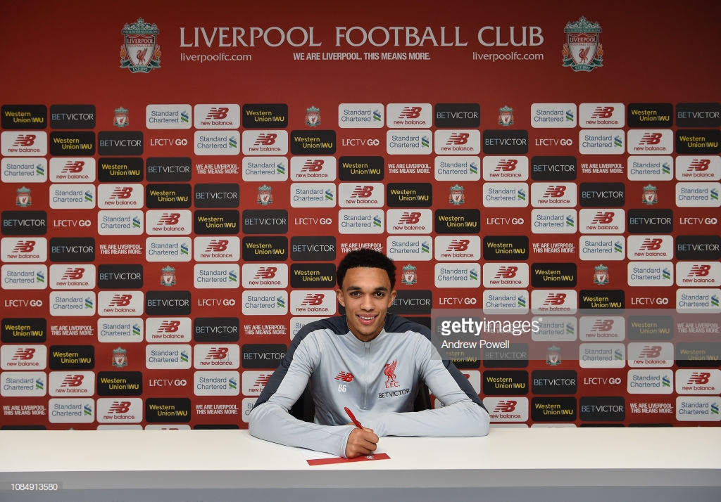 Trent Alexander-Arnold extends his Liverpool deal to 2024