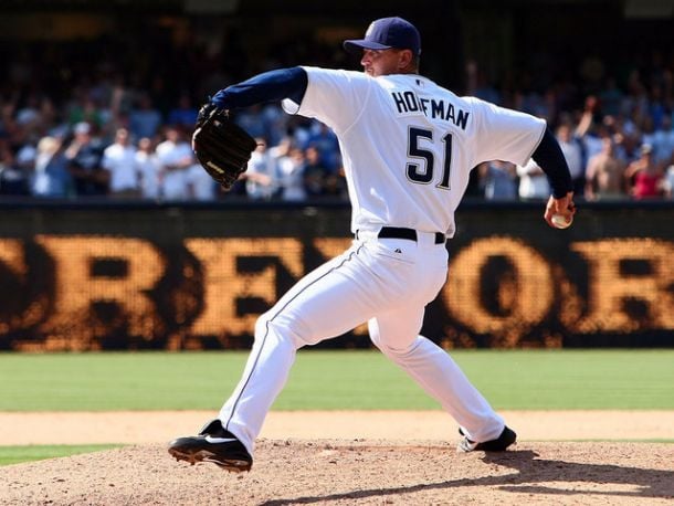 Rob Dibble of the Milwaukee Brewers pitches during a season game