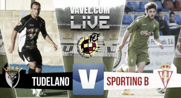 Resultado CD Tudelano - Sporting B en Segunda B 2015 (1-0)