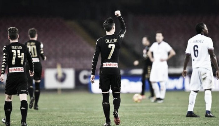 Coppa Italia: Calle-goal fa volare il Napoli in semifinale