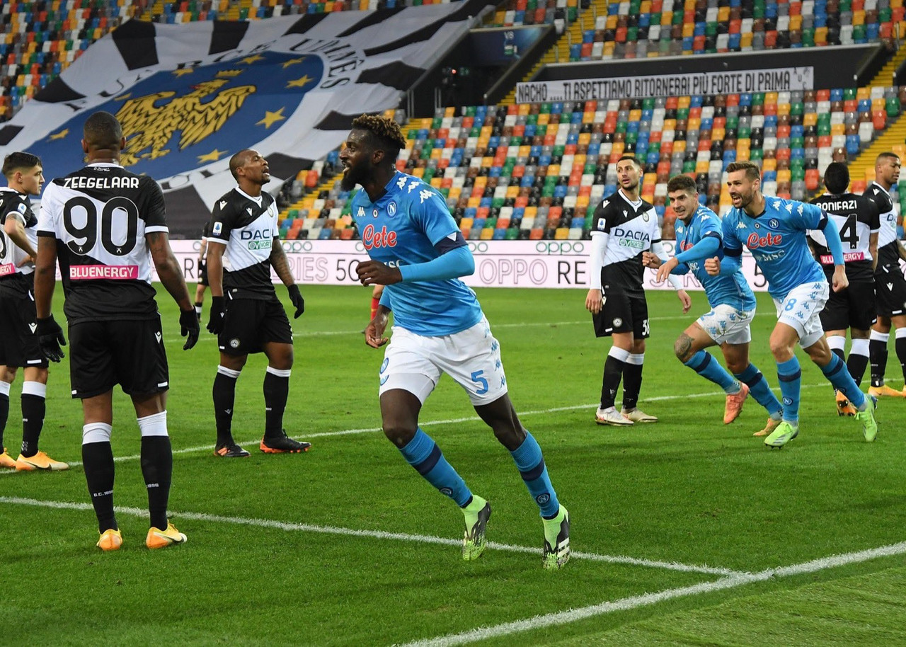 Serie A - Bakayoko al 90’ regala i tre punti al Napoli: 1-2 all’Udinese