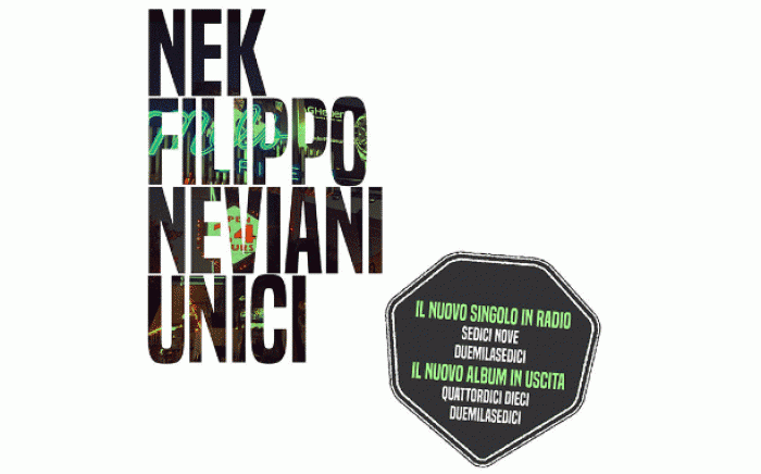 Nuovo singolo di Nek: "Unici" in radio