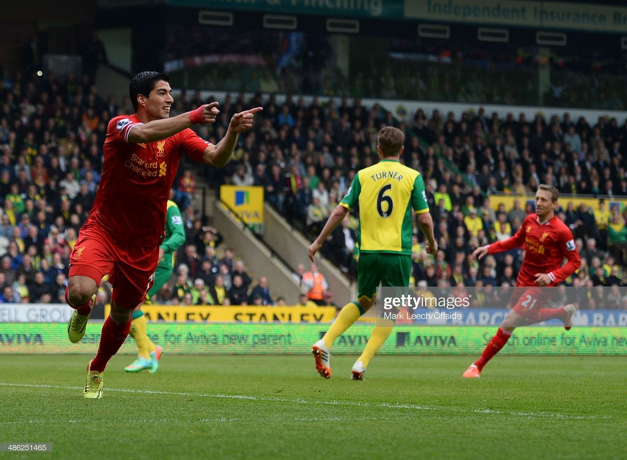 Five last meetings between Liverpool and Norwich City