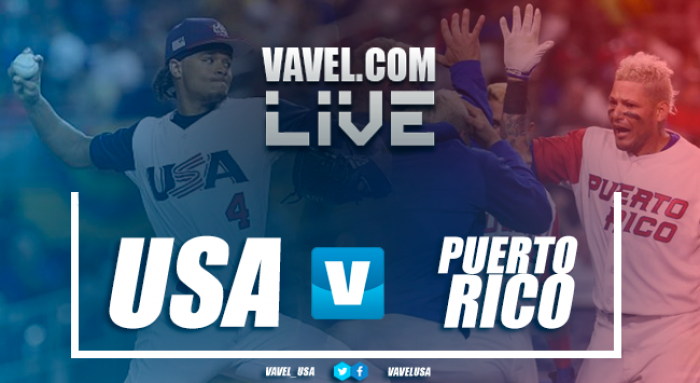 Score USA 5-6 Puerto Rico in World Baseball Classic 2017