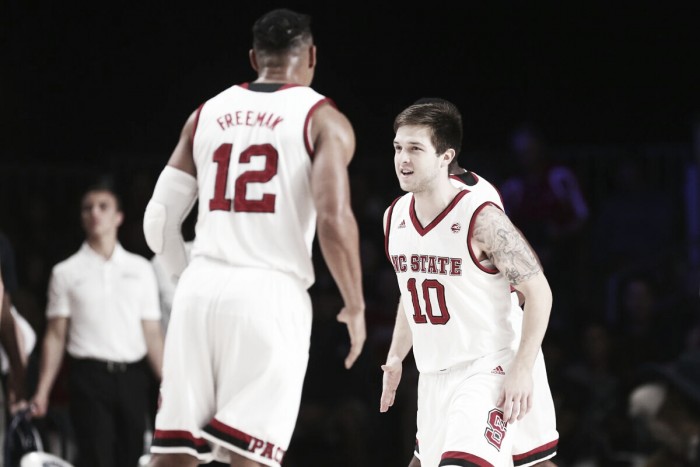 NCAA Basketball: Battle 4 Atlantis quarterfinal: N.C. State shocks Arizona 90-84